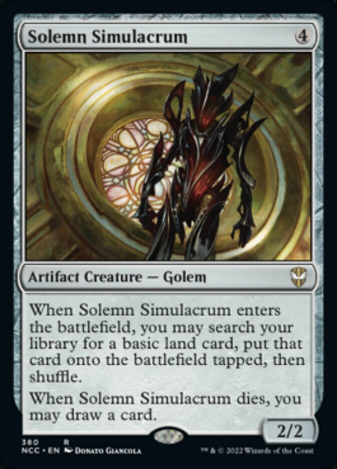 Solemn Simulacrum [Streets of New Capenna Commander] | Jomio and Rueliete's Cards and Comics