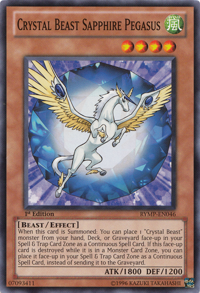 Crystal Beast Sapphire Pegasus [RYMP-EN046] Common | Jomio and Rueliete's Cards and Comics