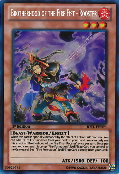Brotherhood of the Fire Fist - Rooster [JOTL-EN094] Secret Rare | Jomio and Rueliete's Cards and Comics