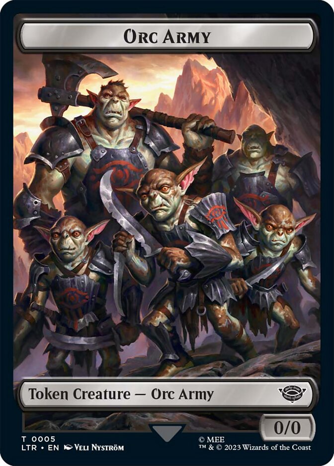 Orc Army Token (05) [The Lord of the Rings: Tales of Middle-Earth Tokens] | Jomio and Rueliete's Cards and Comics