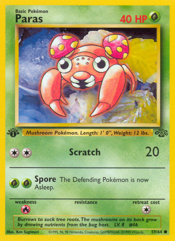 Paras (59/64) [Jungle 1st Edition] | Jomio and Rueliete's Cards and Comics