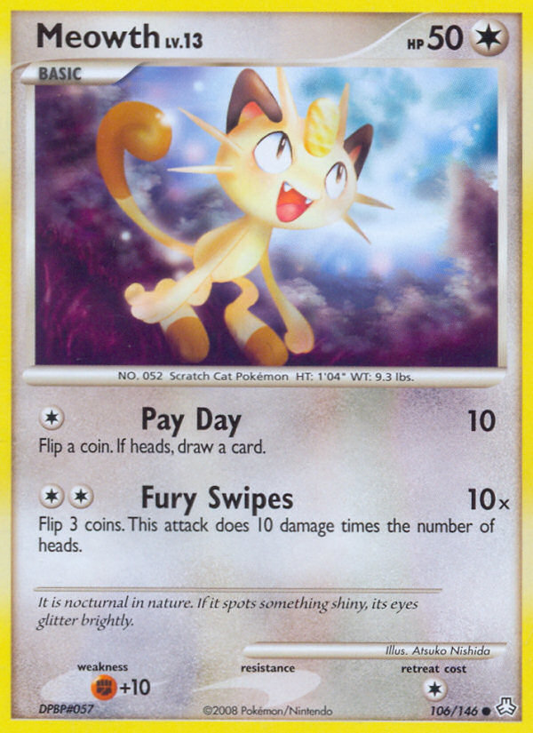 Meowth (106/146) [Diamond & Pearl: Legends Awakened] | Jomio and Rueliete's Cards and Comics