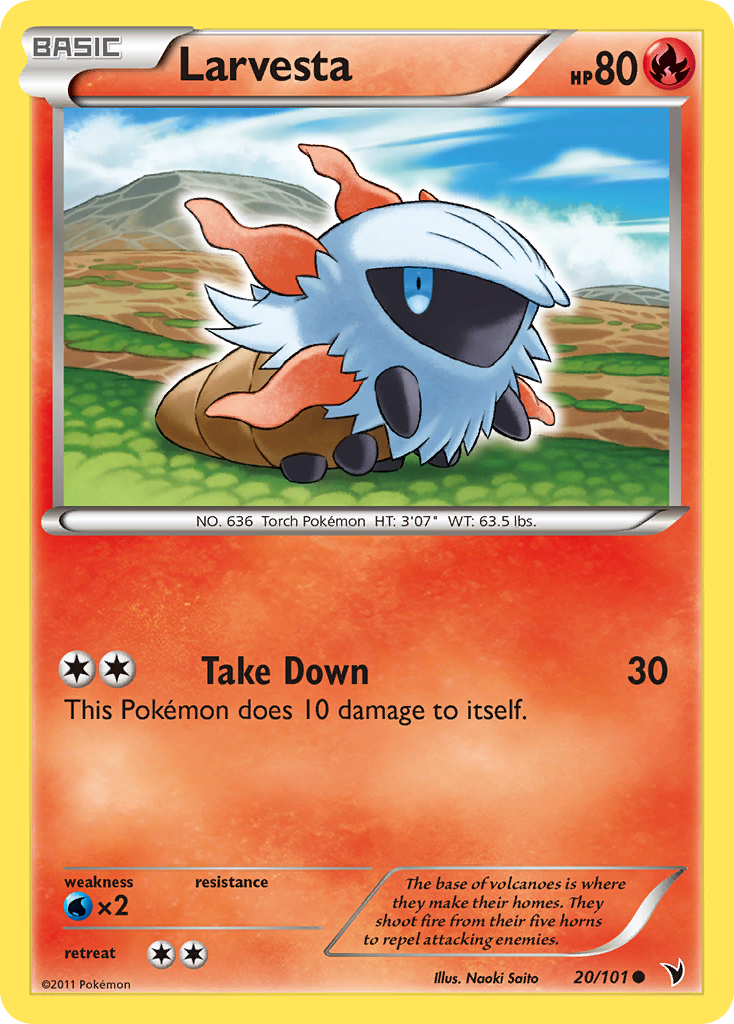 Larvesta (20/101) [Black & White: Noble Victories] | Jomio and Rueliete's Cards and Comics