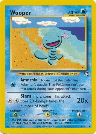 Wooper (82/111) [Neo Genesis Unlimited] | Jomio and Rueliete's Cards and Comics