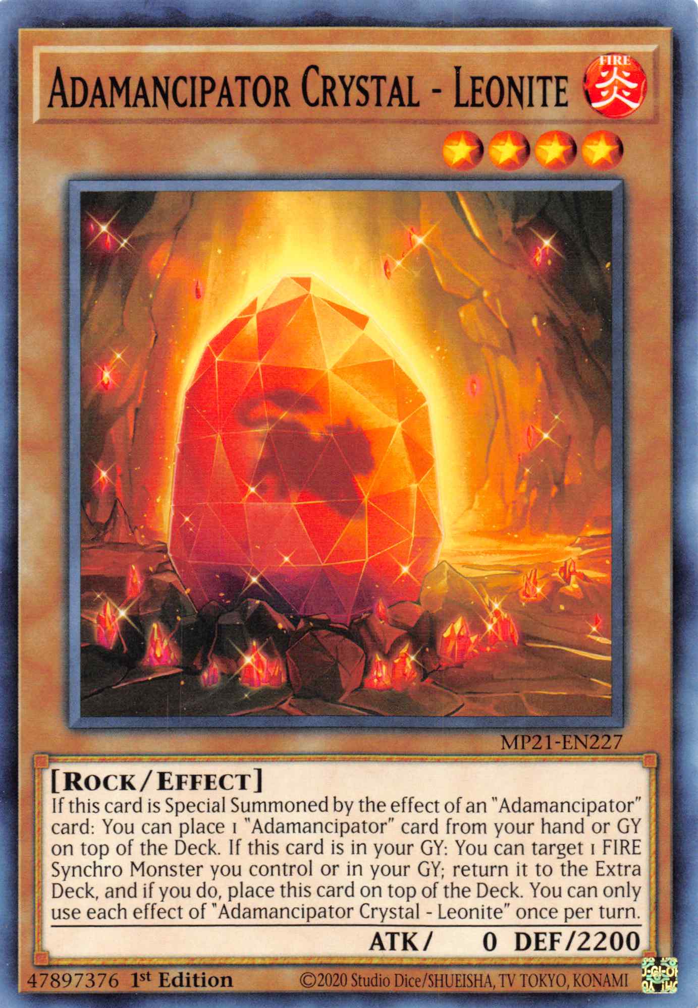 Adamancipator Crystal - Leonite [MP21-EN227] Common | Jomio and Rueliete's Cards and Comics