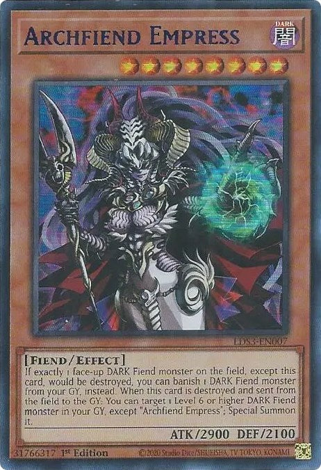 Archfiend Empress (Blue) [LDS3-EN007] Ultra Rare | Jomio and Rueliete's Cards and Comics