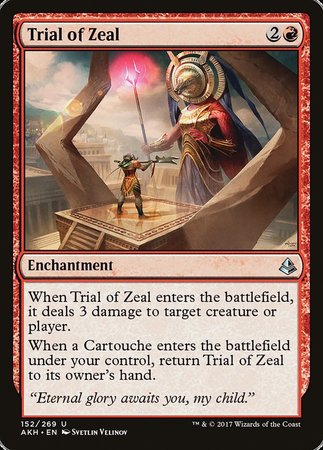 Trial of Zeal [Amonkhet] | Jomio and Rueliete's Cards and Comics