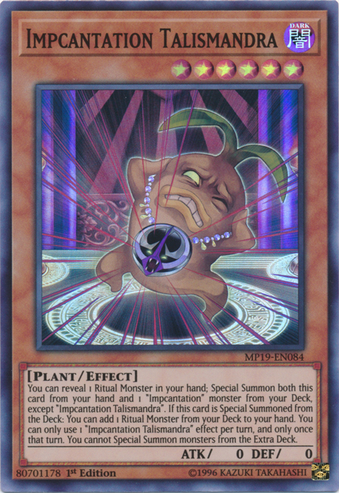 Impcantation Talismandra [MP19-EN084] Super Rare | Jomio and Rueliete's Cards and Comics