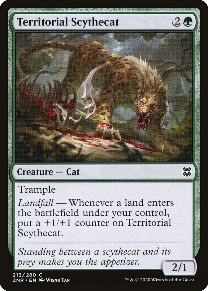 Territorial Scythecat [Zendikar Rising] | Jomio and Rueliete's Cards and Comics