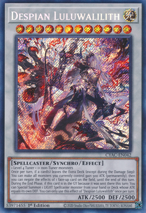 Despian Luluwalilith [CYAC-EN042] Secret Rare | Jomio and Rueliete's Cards and Comics