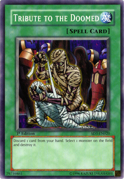 Tribute to the Doomed [SD3-EN020] Common | Jomio and Rueliete's Cards and Comics