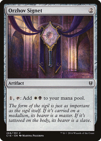 Orzhov Signet [Commander 2016] | Jomio and Rueliete's Cards and Comics