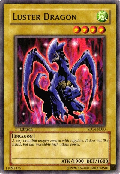 Luster Dragon [SD1-EN003] Common | Jomio and Rueliete's Cards and Comics