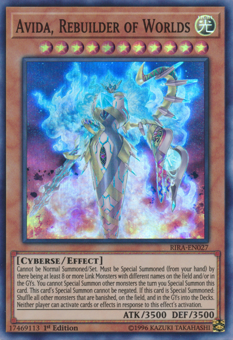 Avida, Rebuilder of Worlds [RIRA-EN027] Super Rare | Jomio and Rueliete's Cards and Comics