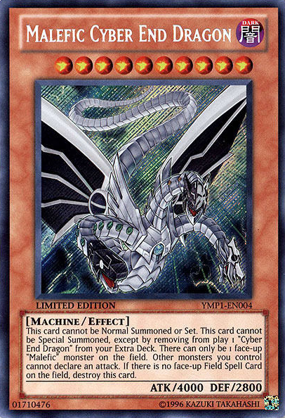 Malefic Cyber End Dragon [YMP1-EN004] Secret Rare | Jomio and Rueliete's Cards and Comics