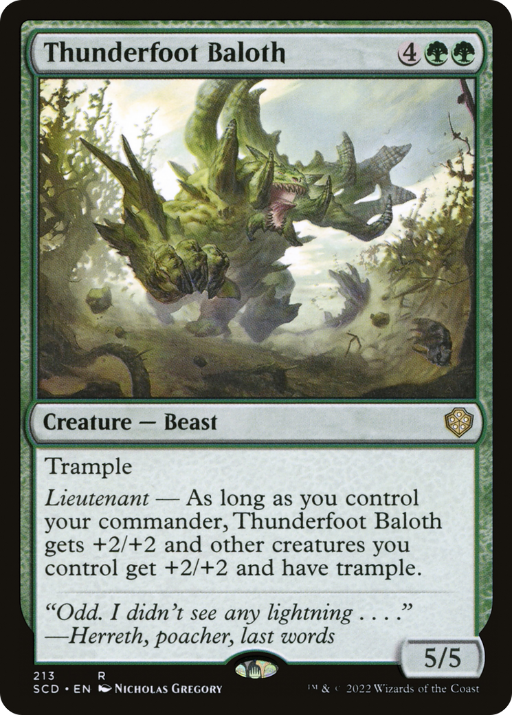 Thunderfoot Baloth [Starter Commander Decks] | Jomio and Rueliete's Cards and Comics