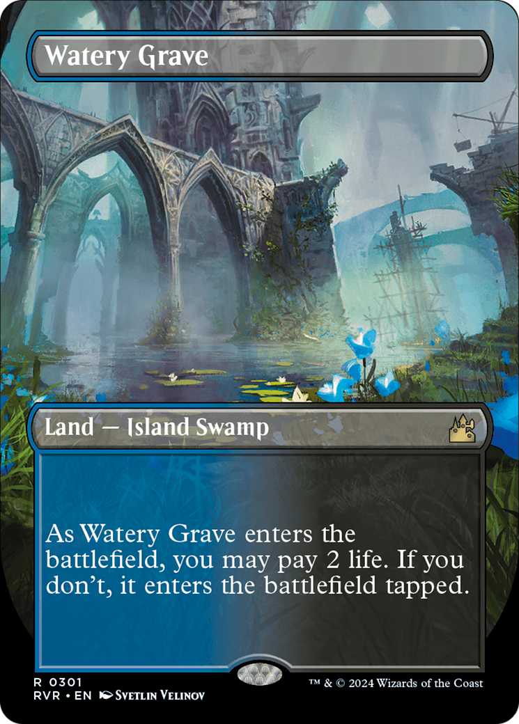 Watery Grave (Borderless) [Ravnica Remastered] | Jomio and Rueliete's Cards and Comics