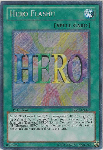 Hero Flash!! [RYMP-EN027] Secret Rare | Jomio and Rueliete's Cards and Comics
