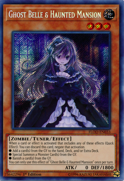 Ghost Belle & Haunted Mansion [FLOD-EN033] Secret Rare | Jomio and Rueliete's Cards and Comics