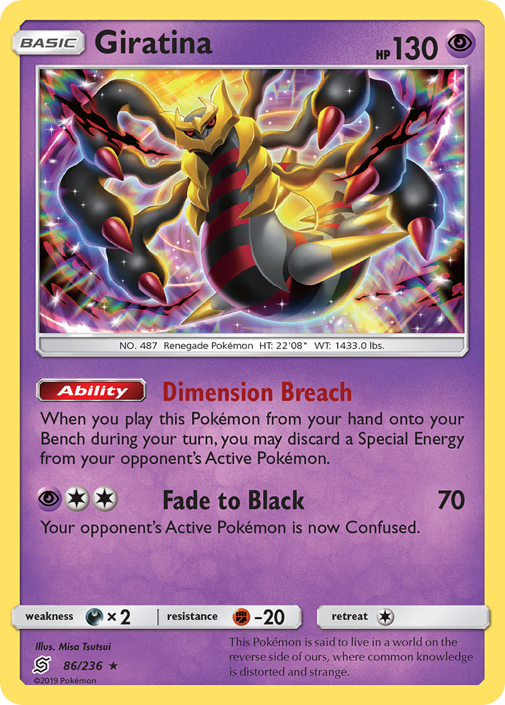 Giratina (86/236) [Sun & Moon: Unified Minds] | Jomio and Rueliete's Cards and Comics