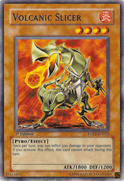 Volcanic Slicer [FOTB-EN012] Rare | Jomio and Rueliete's Cards and Comics