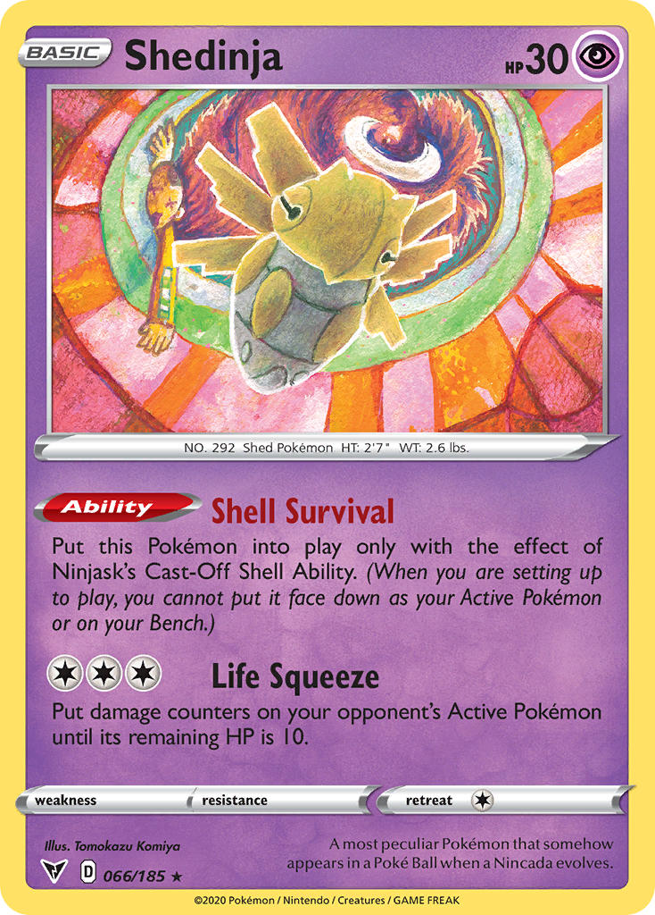 Shedinja (066/185) [Sword & Shield: Vivid Voltage] | Jomio and Rueliete's Cards and Comics