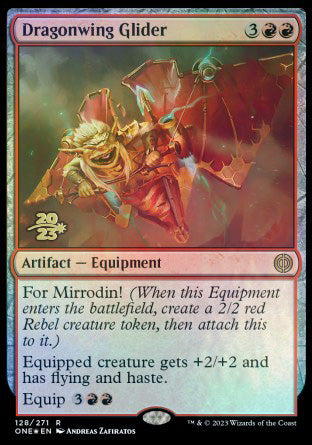 Dragonwing Glider [Phyrexia: All Will Be One Prerelease Promos] | Jomio and Rueliete's Cards and Comics