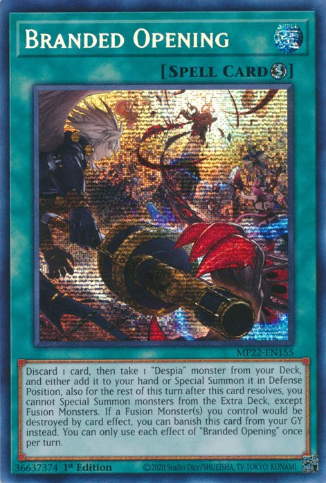 Branded Opening [MP22-EN155] Prismatic Secret Rare | Jomio and Rueliete's Cards and Comics