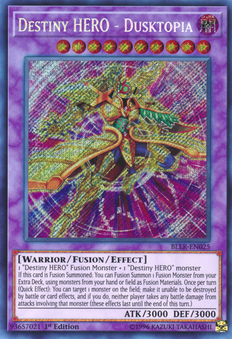 Destiny HERO - Dusktopia [BLLR-EN025] Secret Rare | Jomio and Rueliete's Cards and Comics