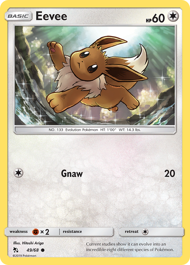 Eevee (49/68) [Sun & Moon: Hidden Fates] | Jomio and Rueliete's Cards and Comics