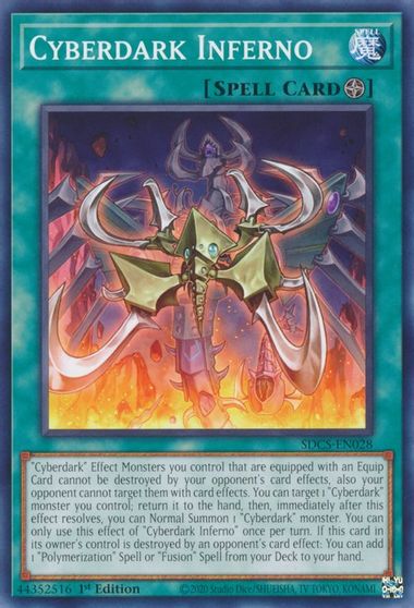 Cyberdark Inferno [SDCS-EN028] Common | Jomio and Rueliete's Cards and Comics