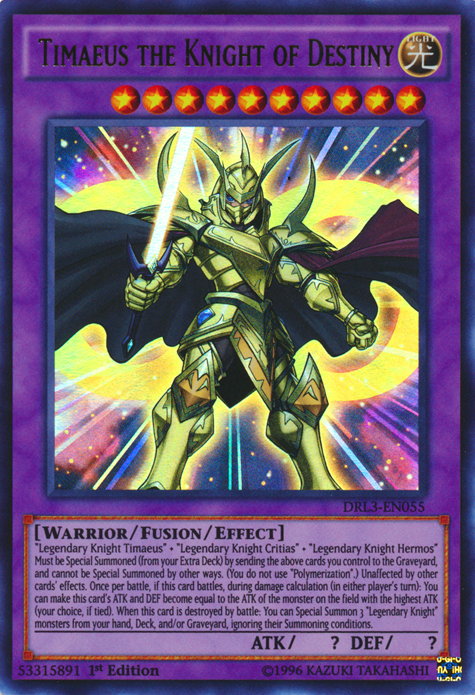 Timaeus the Knight of Destiny [DRL3-EN055] Ultra Rare | Jomio and Rueliete's Cards and Comics