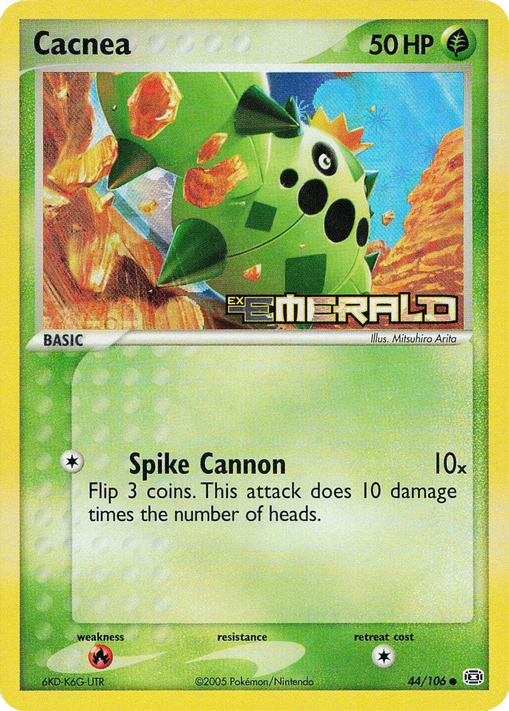 Cacnea (44/106) (Stamped) [EX: Emerald] | Jomio and Rueliete's Cards and Comics