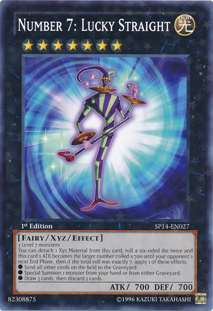 Number 7: Lucky Straight [SP14-EN027] Starfoil Rare | Jomio and Rueliete's Cards and Comics