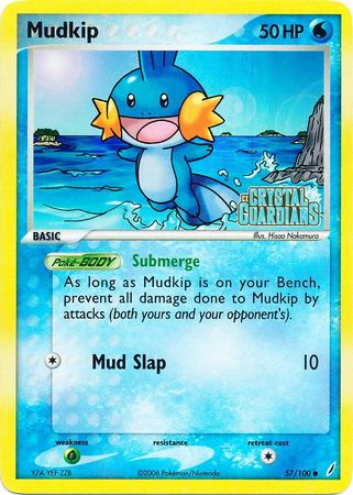 Mudkip (57/100) (Stamped) [EX: Crystal Guardians] | Jomio and Rueliete's Cards and Comics