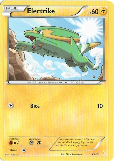 Electrike (28/30) [XY: Trainer Kit 3 - Pikachu Libre] | Jomio and Rueliete's Cards and Comics