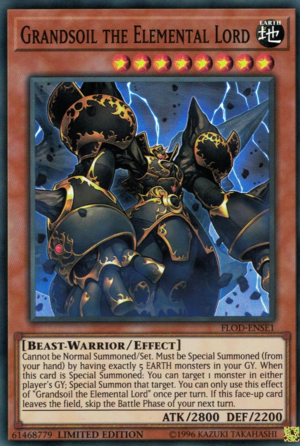 Grandsoil the Elemental Lord [FLOD-ENSE1] Super Rare | Jomio and Rueliete's Cards and Comics