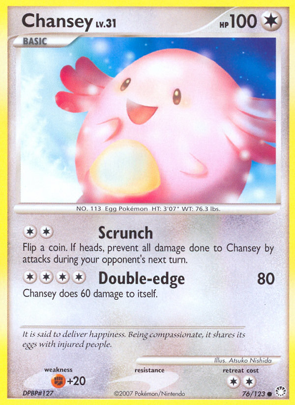 Chansey (76/123) [Diamond & Pearl: Mysterious Treasures] | Jomio and Rueliete's Cards and Comics