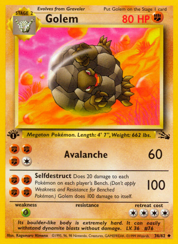 Golem (36/62) [Fossil 1st Edition] | Jomio and Rueliete's Cards and Comics