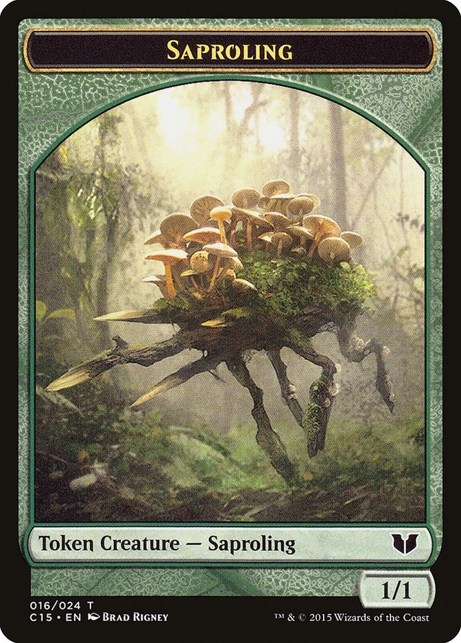 Elephant // Saproling Double-Sided Token [Commander 2015 Tokens] | Jomio and Rueliete's Cards and Comics