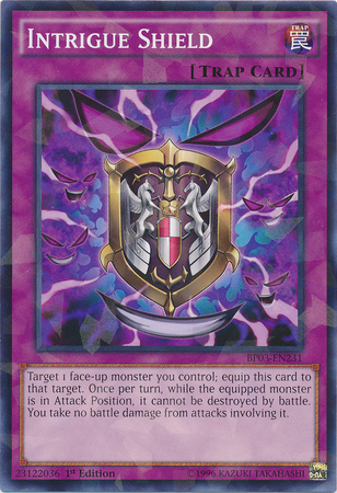 Intrigue Shield (Shatterfoil) [BP03-EN231] Common | Jomio and Rueliete's Cards and Comics