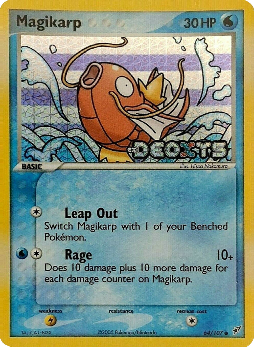Magikarp (64/107) (Stamped) [EX: Deoxys] | Jomio and Rueliete's Cards and Comics