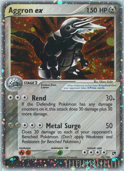 Aggron ex (95/100) [EX: Sandstorm] | Jomio and Rueliete's Cards and Comics