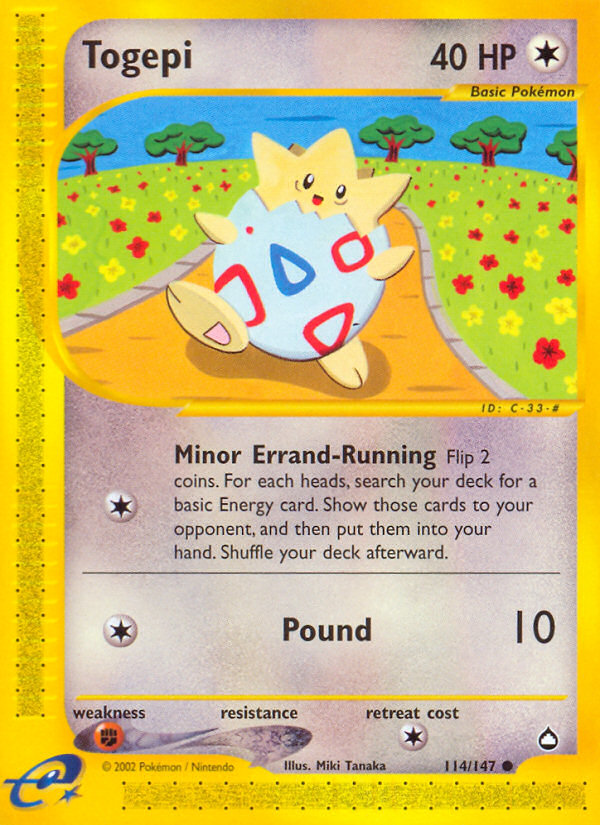 Togepi (114/147) [Aquapolis] | Jomio and Rueliete's Cards and Comics