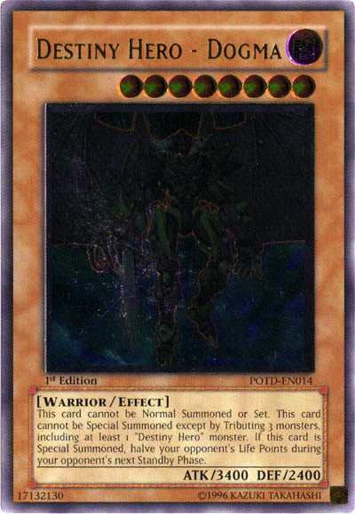 Destiny Hero - Dogma (UTR) [POTD-EN014] Ultimate Rare | Jomio and Rueliete's Cards and Comics