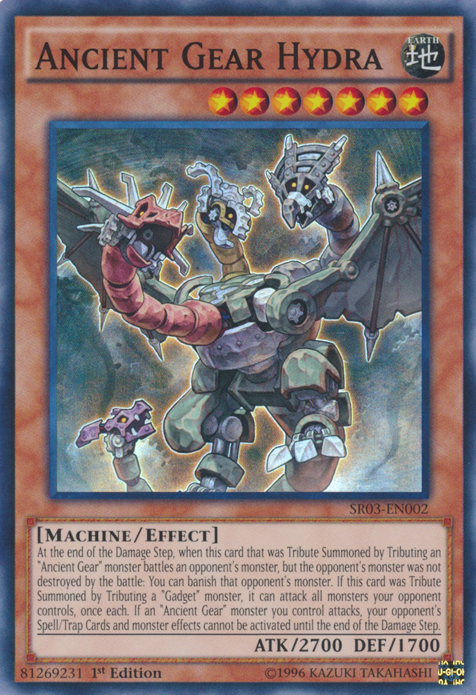 Ancient Gear Hydra [SR03-EN002] Super Rare | Jomio and Rueliete's Cards and Comics