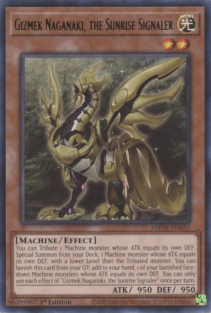 Gizmek Naganaki, the Sunrise Signaler [AMDE-EN037] Rare | Jomio and Rueliete's Cards and Comics