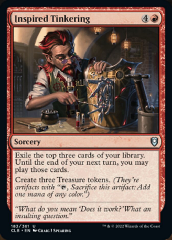 Inspired Tinkering [Commander Legends: Battle for Baldur's Gate] | Jomio and Rueliete's Cards and Comics