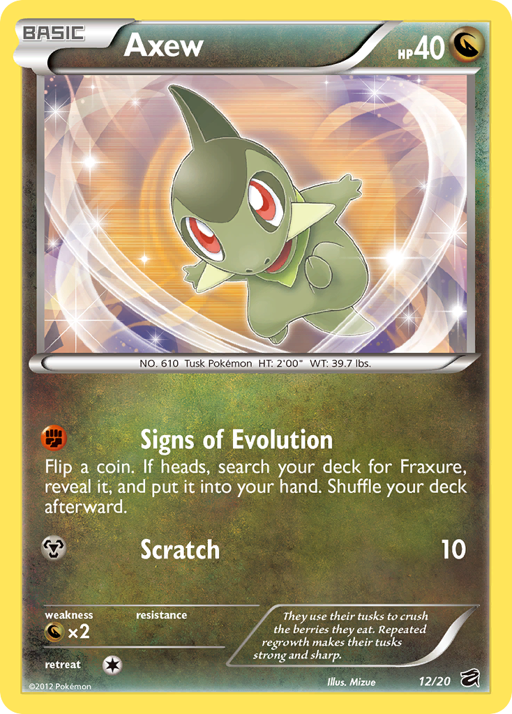 Axew (12/20) [Black & White: Dragon Vault] | Jomio and Rueliete's Cards and Comics
