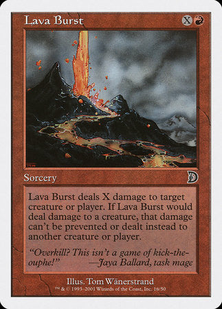 Lava Burst [Deckmasters] | Jomio and Rueliete's Cards and Comics